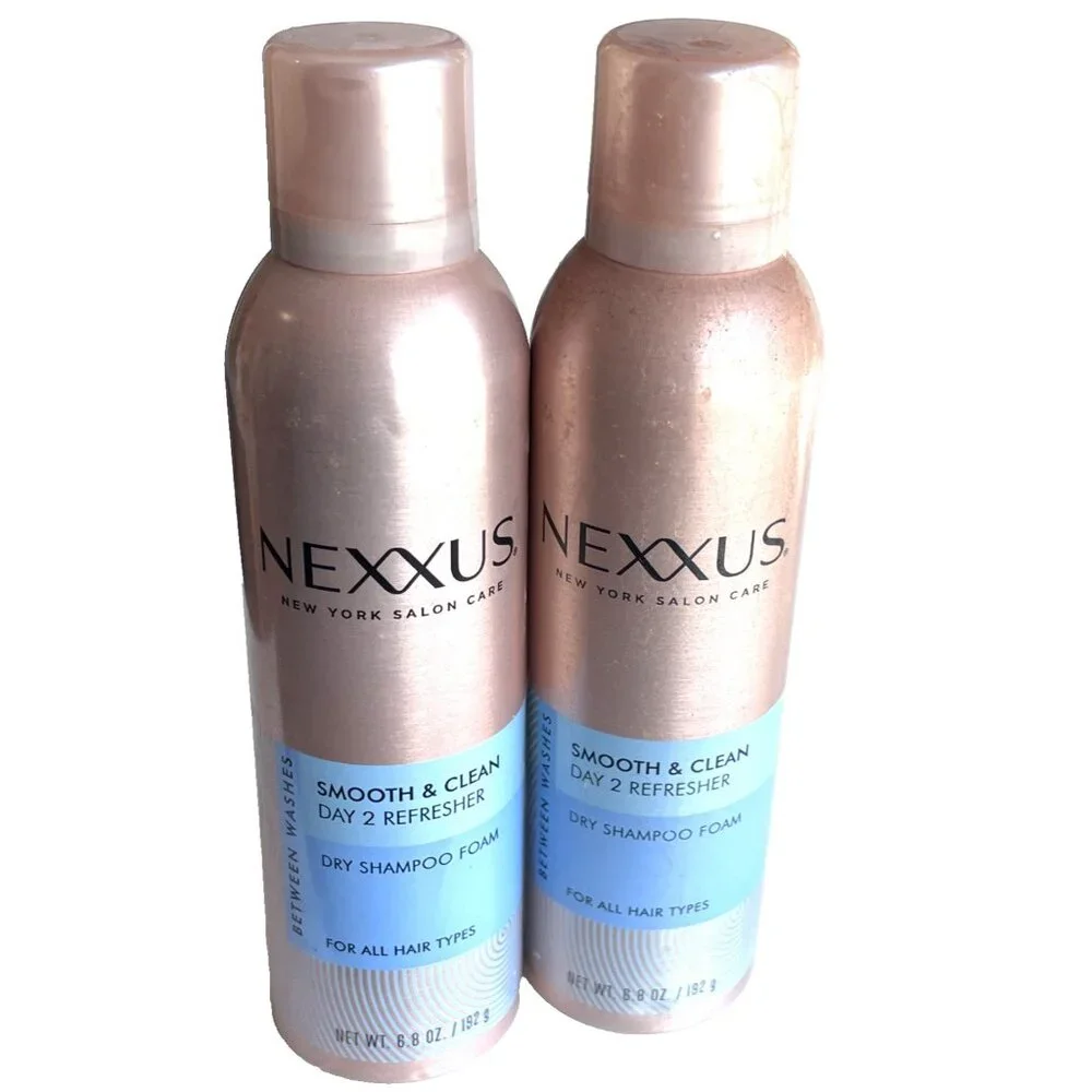 Lot of 2 Nexxus Between Washes Smooth Clean Dry Shampoo‎ Foam Aerosol 6.8oz